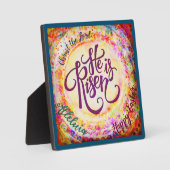 Happy Oaster Er ist Hübscher religiöser Glaube Fotoplatte (Vorderseite)