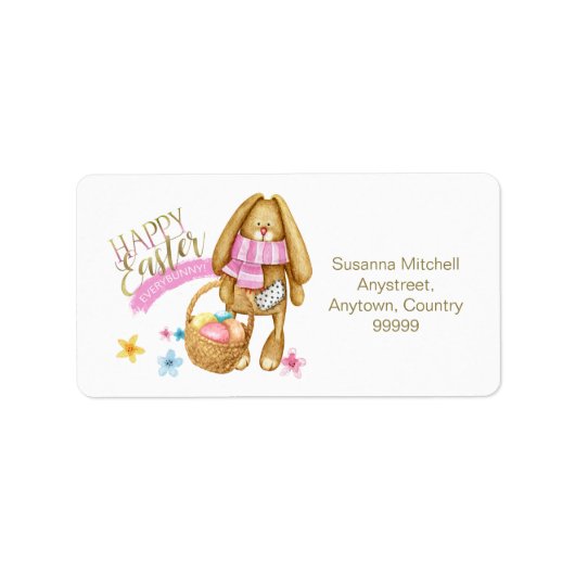 Happy Oaster Everybunny ID640 Adressaufkleber (Vorne)
