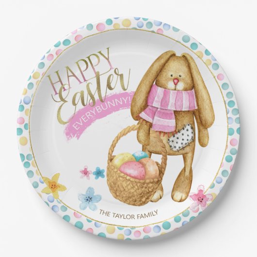 Happy Oaster Everybunny ID640 Pappteller (Vorderseite)