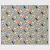 Happy Oaster Family (Spanisch Grau) Geschenkpapier (Flach)