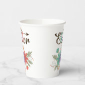 Happy Oaster - farbenfrohe Blume Paper Cup Pappbecher (Links)