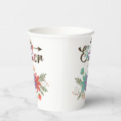 Happy Oaster - farbenfrohe Blume Paper Cup Pappbecher (Rechts)