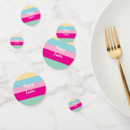 Happy Oaster farbenfrohe Streifen Pattern Kissen T Konfetti