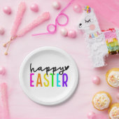 Happy Oaster farbenfrohe Tischeinstellung Pappteller (Party)