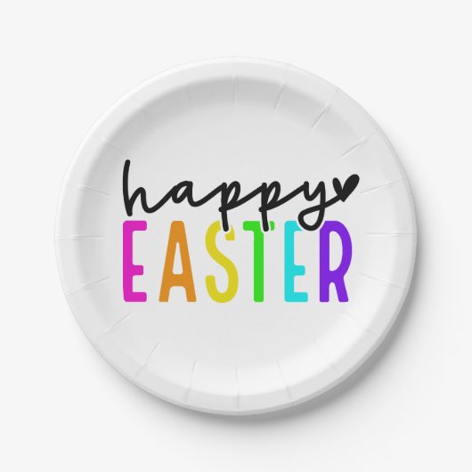 Happy Oaster farbenfrohe Tischeinstellung Pappteller (Vorderseite)