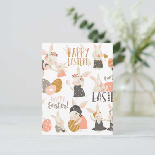 Happy Oaster Feiertagspostkarte (Stehend Vorderseite)