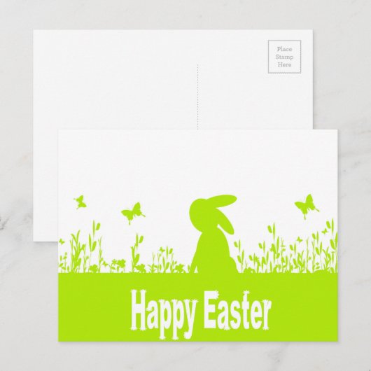 Happy Oaster Feiertagspostkarte (Vorne/Hinten)