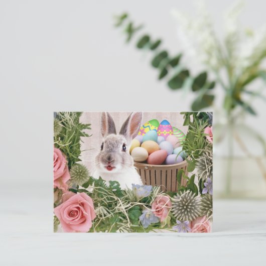 Happy Oaster Feiertagspostkarte (Stehend Vorderseite)