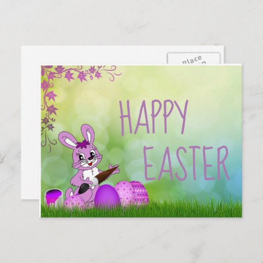 Happy Oaster Feiertagspostkarte (Vorne/Hinten)