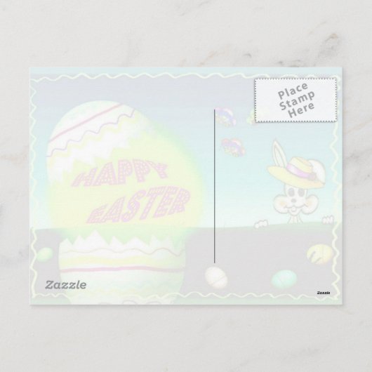 Happy Oaster Feiertagspostkarte (Rückseite)