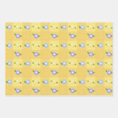 Happy Oaster Felt Look Bunnies Eier und Muster Geschenkpapier Set (Vorderseite 2)