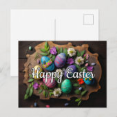 Happy Oaster Festivals Ei Collage Postkarte (Vorne/Hinten)