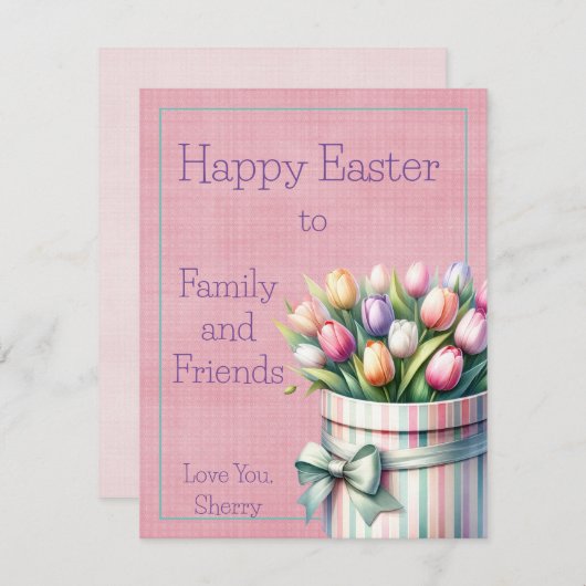 Happy Oaster Flat Note Card Mitteilungskarte (Vorne/Hinten)