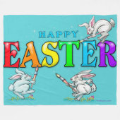 Happy Oaster Fleece Blanket (Vorderseite (Horizontal))