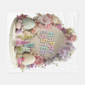 Happy Oaster Fleecedecke (Vorderseite (Horizontal))
