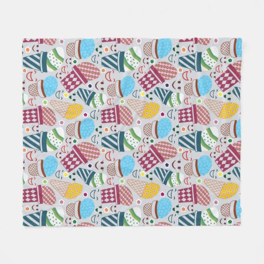 Happy Oaster Fleecedecke (Vorderseite (Horizontal))