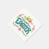 Happy Oaster Floral Blume Ostereier Serviette (Ecke)