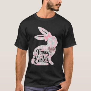 Happy Oaster Floral Bunny Coquette Bow Ästhetik G T-Shirt