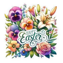 Happy Oaster Floral Gruß Springtime Spaß Runder Aufkleber