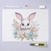 Happy Oaster Floral Ostern Bunny Rabbit Seidenpapier (Handwerk)