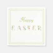 Happy Oaster Floral Print Serviette (Vorderseite)