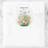Happy Oaster Floral Runder Aufkleber (Tasche)