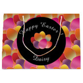 Happy Oaster Foil Gradient Spring Colors Muster Große Geschenktüte (Vorderseite)