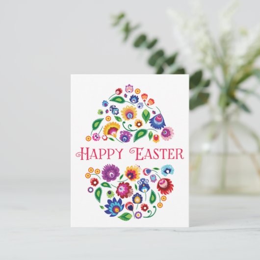 Happy Oaster (Folklore), anpassbar flach Karte (Stehend Vorderseite)