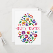 Happy Oaster (Folklore), anpassbar flach Karte (Vorderseite/Rückseite Beispiel)