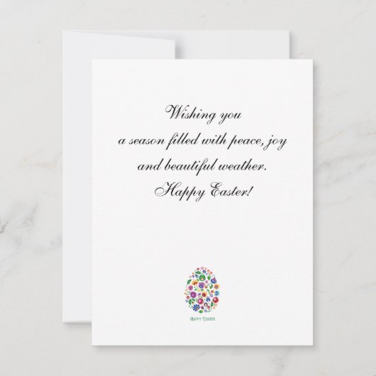 Happy Oaster (Folklore), anpassbar flach Karte (Rückseite)