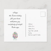 Happy Oaster (folklore) anpassbare Karte weiß (Rückseite)