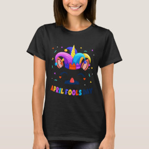 Happy Oaster Fools Day 1. April Unicorn Face Girl T-Shirt