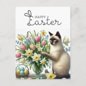 Happy Oaster for Cat Lovers Postkarte (Vorderseite)