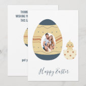 Happy Oaster Foto boho chic Feiertagskarte (Vorne/Hinten)