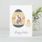 Happy Oaster Foto boho chic Feiertagskarte (Stehend Vorderseite)