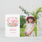 Happy Oaster Foto Card Feiertagskarte (Stehend Vorderseite)