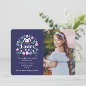 Happy Oaster Foto Card Feiertagskarte (Stehend Vorderseite)