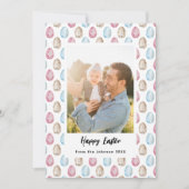 Happy Oaster Foto Family Feiertagskarte (Vorderseite)