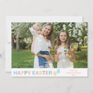 "Happy Oaster" Foto modern pastellfarben Feiertagskarte