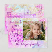 Happy Oaster Foto Postkarte (Vorne/Hinten)