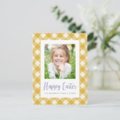 Happy Oaster Foto Postkarte (Stehend Vorderseite)