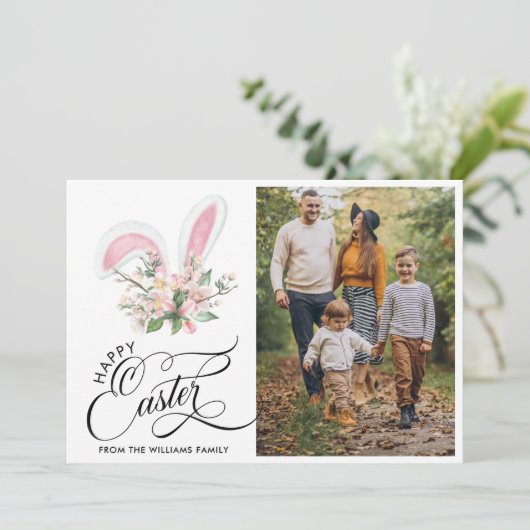 Happy Oaster Foto Typografie (Stehend Vorderseite)