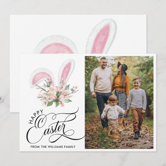 Happy Oaster Foto Typografie (Vorne/Hinten)