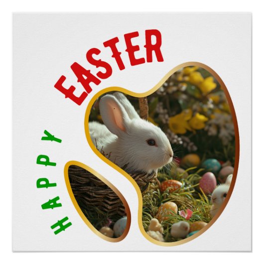 Happy Oaster - Frau Poster (Vorderseite)