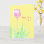 Happy Oaster Friend Pink Tulip Blume Karte (Gelbe Blume)