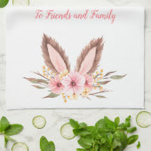 Happy Oaster Friends und Family Bunny Ears Kitche Geschirrtuch (Gefaltet)