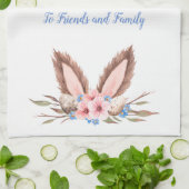 Happy Oaster Friends und Family Bunny Oars Geschirrtuch (Gefaltet)