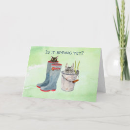 Happy Oaster From Cat Spring Grußkarte Karte