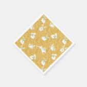 Happy Oaster | Frühlingsflorale Bunnies Serviette (Ecke)