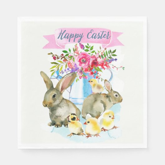 Happy Oaster | Frühlingstag Serviette (Vorderseite)